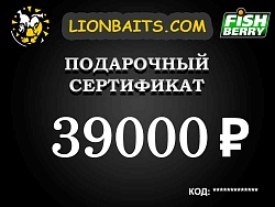 Подарочный сертификат LION на 39000 рублей