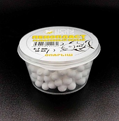 Пенопласт рыболовный белый LION BAITS Опарыш 4-7мм 50мл