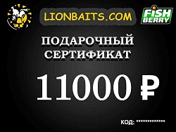 Подарочный сертификат LION на 11000 рублей