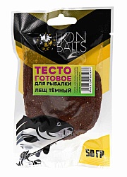 Тесто готовое для рыбалки в пакете LION BAITS Лещ темный 50гр