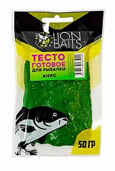 Тесто готовое для рыбалки в пакете LION BAITS Анис 50гр