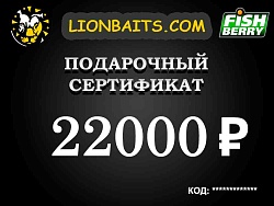 Подарочный сертификат LION на 22000 рублей