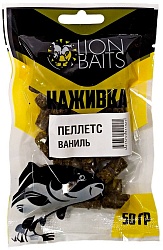 Пеллетс насадочный Наживка с резинкой LION BAITS Ваниль 8мм 50гр