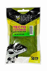 Тесто готовое для рыбалки в пакете LION BAITS Кукуруза 50гр