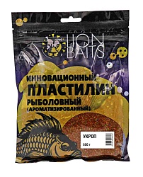Инновационный пластилин рыболовный ароматизированный LION BAITS Укроп 600гр