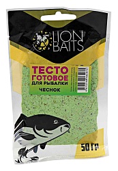 Тесто готовое для рыбалки в пакете LION BAITS Чеснок 50гр