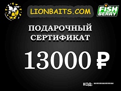 Подарочный сертификат LION на 13000 рублей